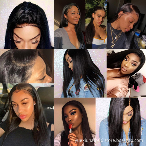 CELIE Factory Direct Supplied Unprocessed 100% Human Hair Elegant Silky Straight 36 Inch Lace Front Wig Human Hair Natural